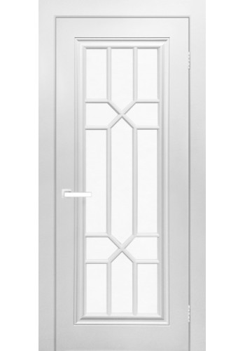 Дверь Виано Белая эмаль со стеклом