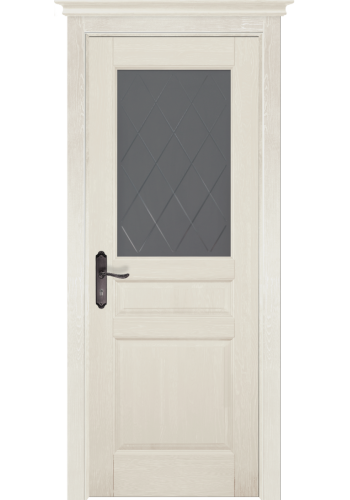 Дверь Валенсия Слоновая кость со стеклом брашированная Дверь Валенсия Слоновая кость со стеклом брашированная