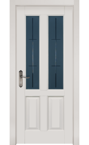 Дверь Ретро белая со стеклом Ольха Дверь Ретро белая со стеклом Ольха